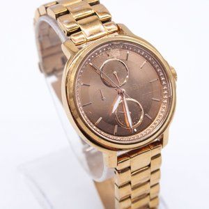 Fossil Chelsey ES3720 Watch Womens Gold Tone Stainless Steel Classic Chrome Dial